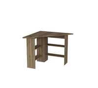 - Bureau d'angle avec 4 étagères de rangement - Noisette - Corner