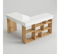 Bureau d'angle avec bibliothèque pour bureau et étude Darel