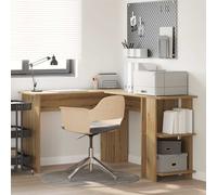 vidaXL Bureau d'angle avec rangement Forme L Bois d'ingénierie Gris Sonoma 140x113,5x75 cm