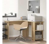 vidaXL Bureau d'angle avec rangement Forme L Bois d'ingénierie Gris Sonoma 140x113,5x75 cm