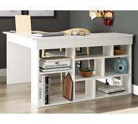Bureau d'angle avec rangements - Coloris : Blanc - LILEUL