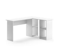Vicco Bureau d'angle Carlo, Blanc, 136 x 112 cm