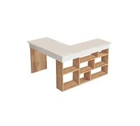 Bureau D'angle Design Avec Étagères Tyo Marron