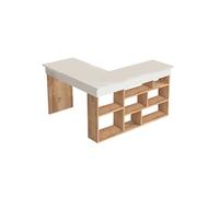 Concept Usine Bureau d'angle TYO design avec étagères Marron