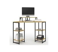 IDMarket – Bureau d'angle Detroit – Gain de place, bureau informatique avec rangements