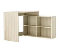 Bureau d’angle Droit ou Gauche Corner avec Rangement - Chêne Clair Chaleureux - Robuste et Fonctionnel - 111,9x100,7x76,7 cm