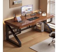 Bureau d'angle élégant pour bureau à domicile et étude - Table d'écriture exécutive pour ordinateur portable et bureau de jeu pour chambre à coucher, balcon et travail - Design moderne et solution peu