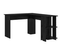 vidaXL Bureau d'angle avec rangement avec étagère Chêne noir Moyen MDF