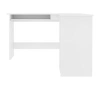 Bureau d'angle en forme de L - Blanc - 120 x 140 x 75 cm - En bois - Pour salon, cuisine, chambre à coucher, bureau d'étude