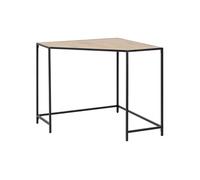 Toilinux - Bureau d'angle en MDF et Métal - Noir et Beige - Sireine G