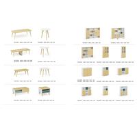 Bureau d'angle Goulotte de câblage Home Office Table grand chef Tables Bureau Meubles