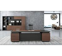 Bureau d'angle Goulotte de câblage Home Office Table grand chef Tables Bureau Meubles