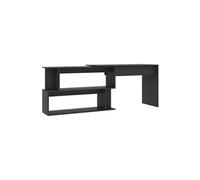 Bureau d'angle gris 200x50x76 cm aggloméré