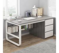 Bureau d'angle HaoJieHan avec tiroirs, moderne, 140X48X75CM, pour bureau à domicile
