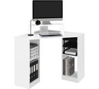 IDMarket – Bureau d'angle Harry Blanc gain de place avec rangements