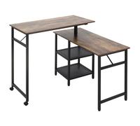 Bureau d'angle HOMCOM Panneau de particule 180x50x100cm Marron