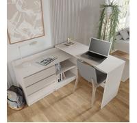Bureau d'angle MAJA 130 cm avec 3 tiroirs