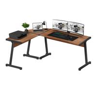 Bureau d'angle - MARK ADLER - LEADER 5.5 WN - Réversible - Noir - Aspect bois - Gaming