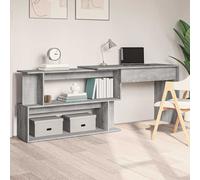 Bureau d'Angle Meuble de Travail Écriture Blanc Brillant Bois Ingénierie vidaXL