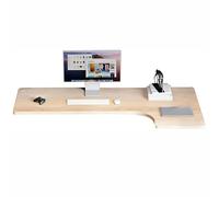 Bureau D'angle Mural En Forme De L, Table D'angle Flottante Pour Ordinateur Portable, Pliable, Idéale Pour Le Bureau, La Chambre, Le Balcon Et La Salle De Bai Light Walnut 60X40X25cm(23.6X15.7X9.8in)