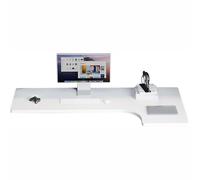 Bureau D'angle Mural En Forme De L, Table D'angle Flottante Pour Ordinateur Portable, Pliable, Idéale Pour Le Bureau, La Chambre, Le Balcon Et La Salle De Bain. white 120X60X40cm(47.2X23.6X15.7in)
