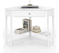 Bureau D'angle Remi Blanc Gain De Place Bureau Informatique Avec Rangements Et 1 Tiroir