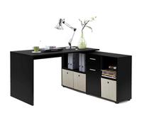 Bureau d'Angle Réversible "Oxela" 135cm Noir