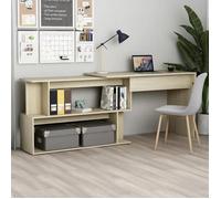 Bureau d'angle rotatif - vidaXL - Chêne sonoma - 200x50x76 cm - 120x120x76 cm - Bois d'ingénierie
