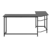 Bureau d'angle, table de bureau coloris noir - Longueur 168 x Hauteur 76 x Profondeur 129 cm - PEGANE - Noir