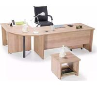 Bureau d'angle Table Meuble Commode Aménagement de bureau Cabinet d'avocats Meubles 3pcs