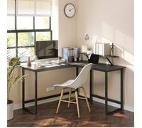 Bureau d'angle - VASAGLE - LWD56BK - Pieds réglables - Support d'écran - Cadre métallique