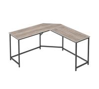 Bureau d'angle VASAGLE - Style industriel - 149 x 149 x 76 cm - Grège, noir - Structure en acier