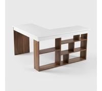 Bureau d'angle Vesper avec étagères gain de place