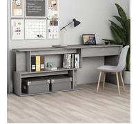Bureau d'angle - VIDAXL - 200x50 cm - Gris béton - Design contemporain - Montage facile