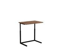 Bureau d'appoint réglable en hauteur MDF Métal 60x40 cm Marron