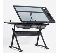 Bureau d'art réglable en hauteur - Table de travail inclinable pour travaux d'études et projets créatifs Station de peinture et de dessin polyvalente pour artistes, parfaite pour la maison et le