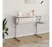 Bureau d'Artisanat Table Rangement Chêne Sonoma et Gris Bois d'Ingénierie vidaXL