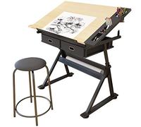 Bureau de bricolage réglable en hauteur avec table en érable pour la maison, le bureau, table de dessin polyvalente pour artistes et créatifs, design omique multifonction Wortat