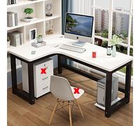 Bureau de bureau, bureau de jeu, poste de travail PC, assemblage facile, grand format 180 x 80 x 75 cm, design moderne pour la maison et le bureau, station de travail ergonomique