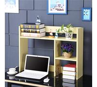 Bureau de bureau en bois massif avec étagère de rangement multicouche couleur teck, idéal pour le salon ou la chambre à coucher, station de travail robuste et élégante pour la maison ou le bureau