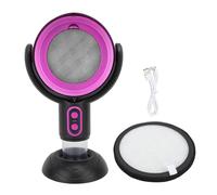 Bureau de bureau Hotte Ventilateur d'échappement de cuisine portable 2 vitesses Ion Ion USB Powered Filtre Rangement d'huile de stockage pour les appartements Dormies ABS 8W 5V (Violet noir)