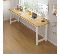 Bureau de bureau rectangulaire extra long de 40,9 cm - Table d'écriture de l'avant à l'arrière pour ordinateur et salon - Marron clair/blanc - 119,4 x 40,6 x 76,2 cm (L x l x H) - Idéal pour les