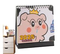 Bureau de calendrier pour 2025, calendrier de bureau de dessin animé | Liste des tâches Planificateur de table mensuel journalier, planificateur de table mensuel quotidien 2025, calendrier de table