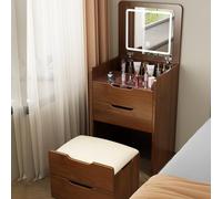 Bureau de coiffeuse moderne avec miroir réglable et lumières, coiffeuse multifonctionnelle avec trois réglages de lumière réglables, parfaite pour une utilisation comme coiffeuse ou table de chevet
