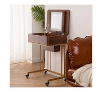 Bureau de coiffeuse Petite coiffeuse rabattable avec, Mini Table de maquillage tiroir rangement bijoux, miroir mobile en bois massif