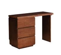 Bureau de coiffeuse Table de maquillage, commode en bois massif, Simple, moderne, casiers à plusieurs niveaux, d'angle mobile intégrée(Walnut,S)