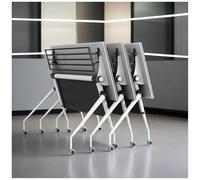 Bureau de conférence avec roulettes verrouillables, tables de réunion rectangulaires empilables, table de séminaire mobile compacte pour bureau, formation et ateliers