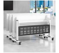 Bureau de conférence mobile avec roulettes verrouillables, table de séminaire à roulettes connectables pour bureau, salle de classe ou studio