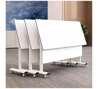 Bureau de conférence mobile pliable avec roulettes - Table de séminaire à pliage rapide pour réunions de bureau, travail collaboratif et événements - Design portable à rabat