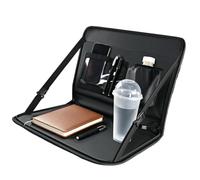 Bureau de dossier de siège de voiture - Table de voyage pliable avec organiseur | Support portable pour ordinateur portable, manger, écrire, voyager, confort du passager et accessoires de rangement